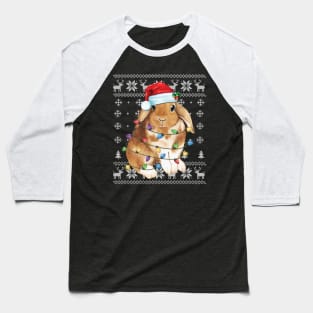 Bunny Rabbit Christmas Ugly - Sweater Funny Xmas Tree Decor Baseball T-Shirt